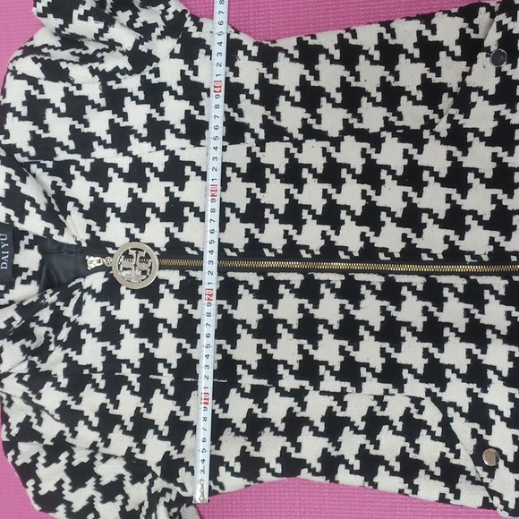 Tory Burch Disigner Copy Black and White Coat Size S - Picture 10 of 15